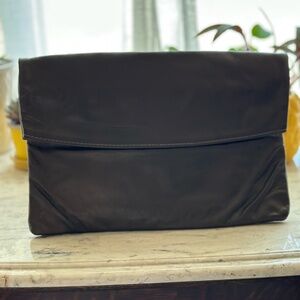 Bronze Faux Leather Clutch